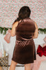 Shimmer & Slay Dress In Brown - Reg & Curvy - Macoma Boutique250 Dresses
