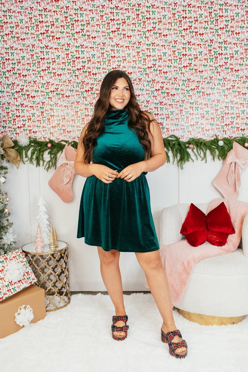Shimmer & Slay Dress In Emerald - Reg & Curvy - Macoma Boutique250 Dresses