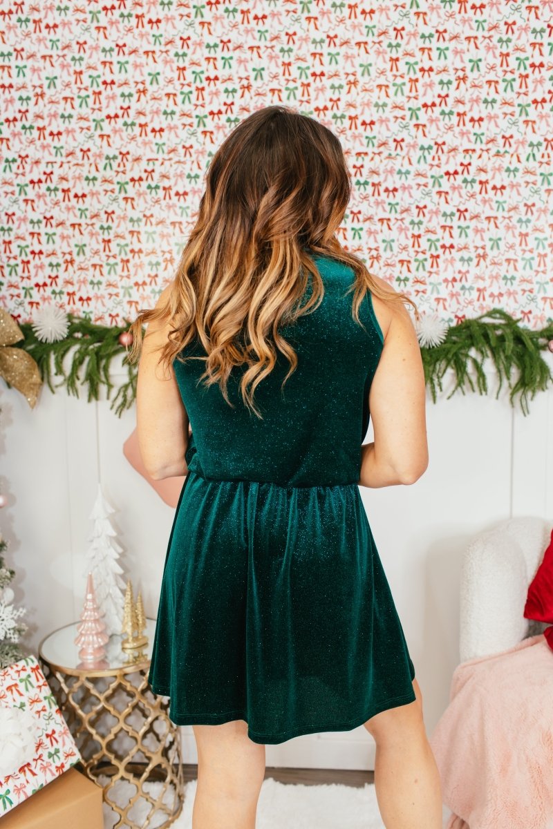 Shimmer & Slay Dress In Emerald - Reg & Curvy - Macoma Boutique250 Dresses