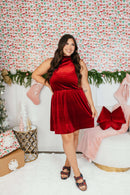 Shimmer & Slay Dress In Red - Reg & Curvy - Macoma Boutique250 Dresses