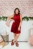 Shimmer & Slay Dress In Red - Reg & Curvy - Macoma Boutique250 Dresses