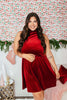 Shimmer & Slay Dress In Red - Reg & Curvy - Macoma Boutique250 Dresses
