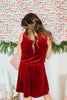Shimmer & Slay Dress In Red - Reg & Curvy - Macoma Boutique250 Dresses