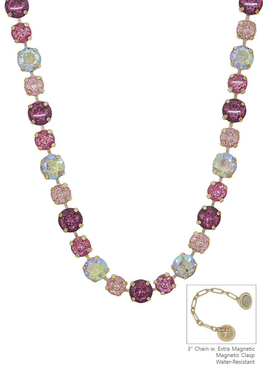 Shine Bright Magnetic Necklace In Pink Crystal - Macoma Boutique310 Accessories/Jewelry