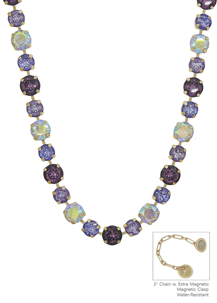 Shine Bright Magnetic Necklace In Purple Mix Crystal - Macoma Boutique310 Accessories/Jewelry