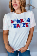Shine On America Top - Reg/Curvy - FINAL SALE - Macoma Boutique100 Short Sleeve