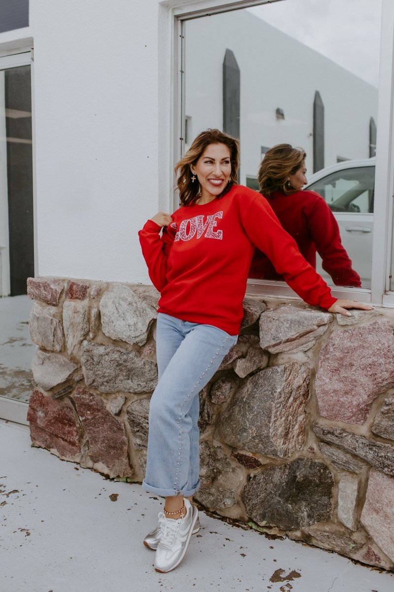 Shining Love Graphic Pullover - FINAL SALE - Macoma Boutique555 Presales