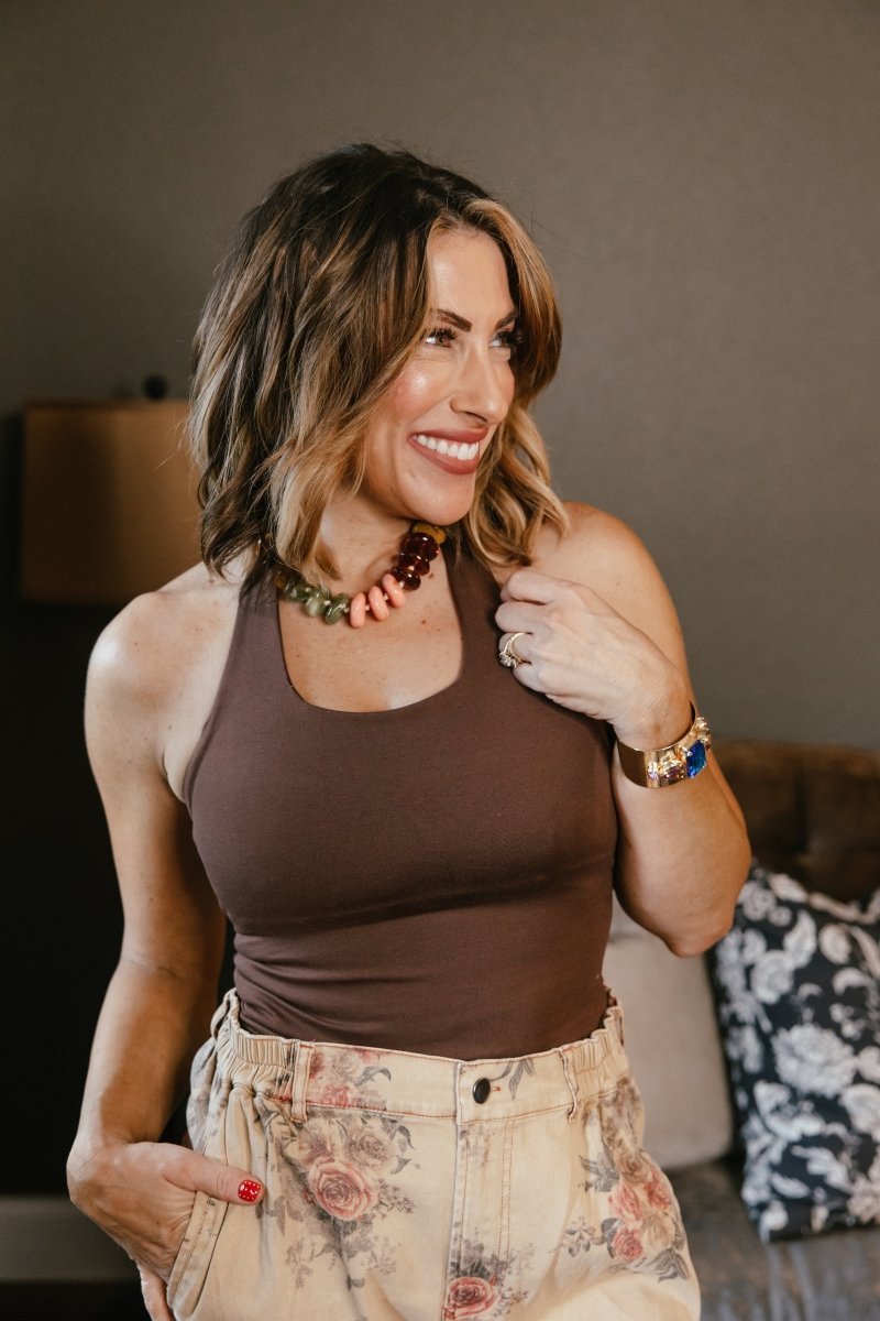 Show Stopper Brami Tank In Espresso - Reg & Curvy - Macoma Boutique110 Tanks