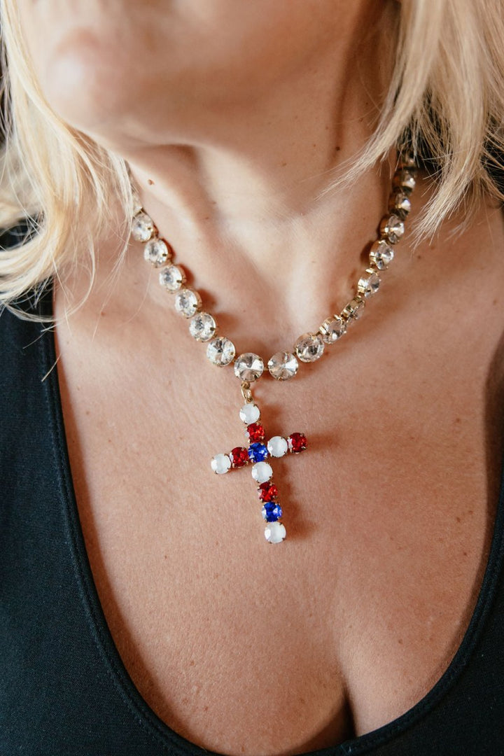 Sienna By Tova Rome Necklace In 4th Of July Mix - Macoma Boutique310 Accessories/Jewelry
