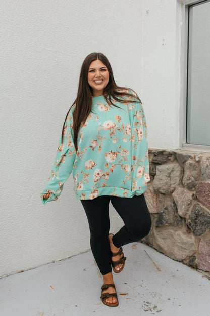 Sierra Pullover In Mint - Reg & Curvy - Macoma Boutique120 Long Sleeve