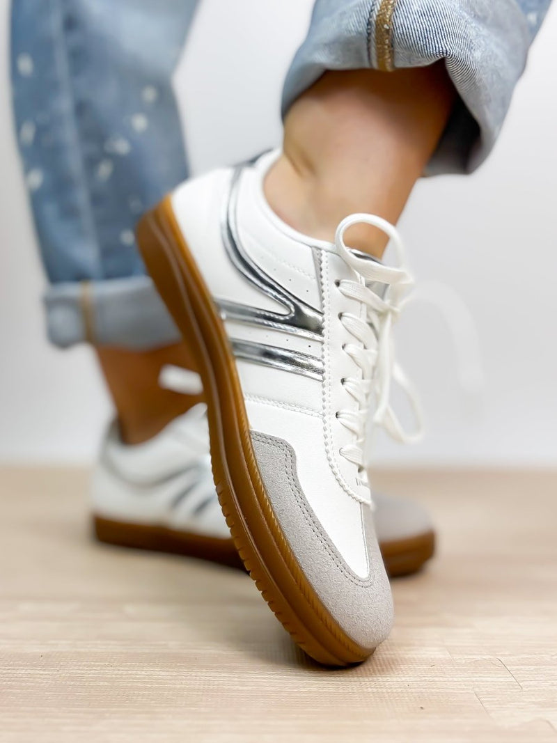 Silver Sprint Sneakers