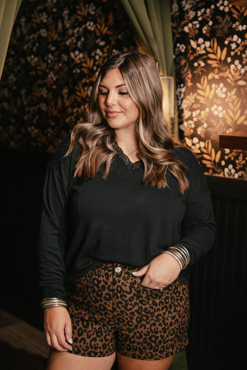 Simple and Sweet Top In Black - Reg & Curvy - Macoma Boutique120 Long Sleeve