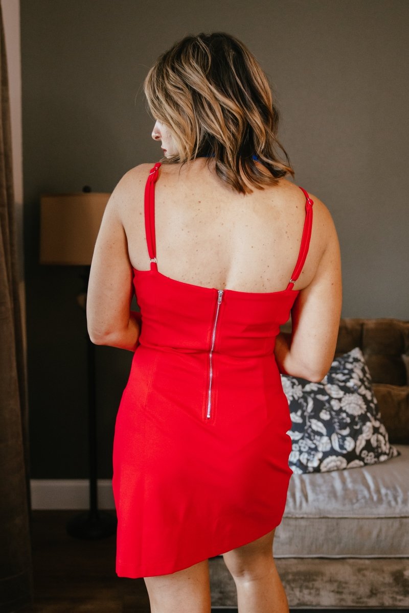 Simply Sophisticated Dress In Red - Macoma Boutique250 Dresses