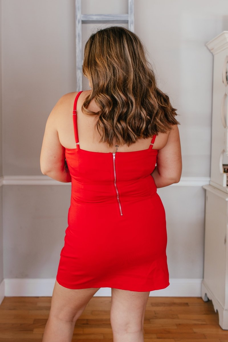 Simply Sophisticated Dress In Red - Macoma Boutique250 Dresses