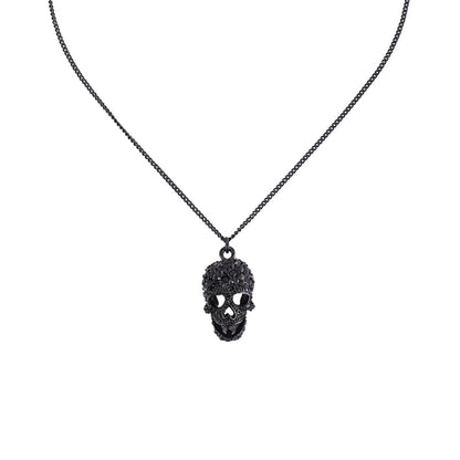 Skull Necklace In Black - Macoma Boutique315 Jewelry