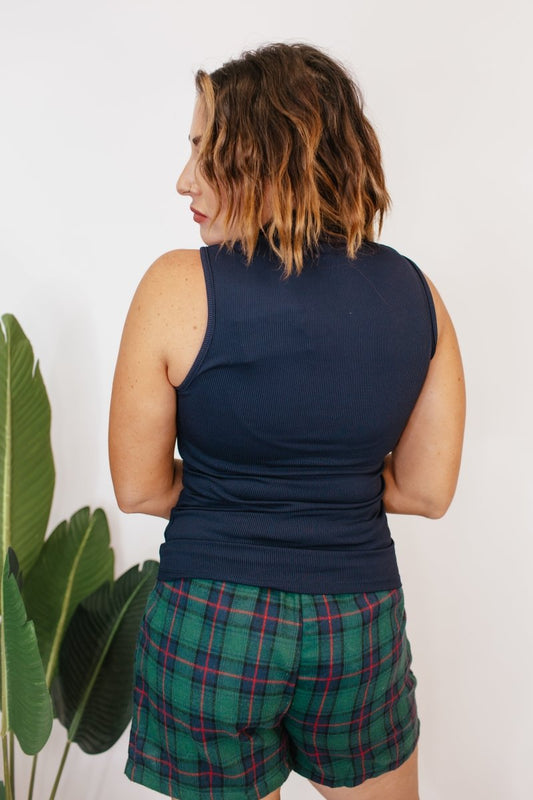 Sleigh the Season Top in Navy - Reg & Curvy - Macoma Boutique110 Tanks