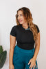 Slimm T-Shirt In Black - Reg & Curvy - Macoma Boutique100 Short Sleeve