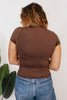 Slimm T-Shirt In Brown - Reg & Curvy - Macoma Boutique100 Short Sleeve