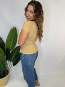 Slimm T-Shirt In Nude - Reg & Curvy - Macoma Boutique100 Short Sleeve