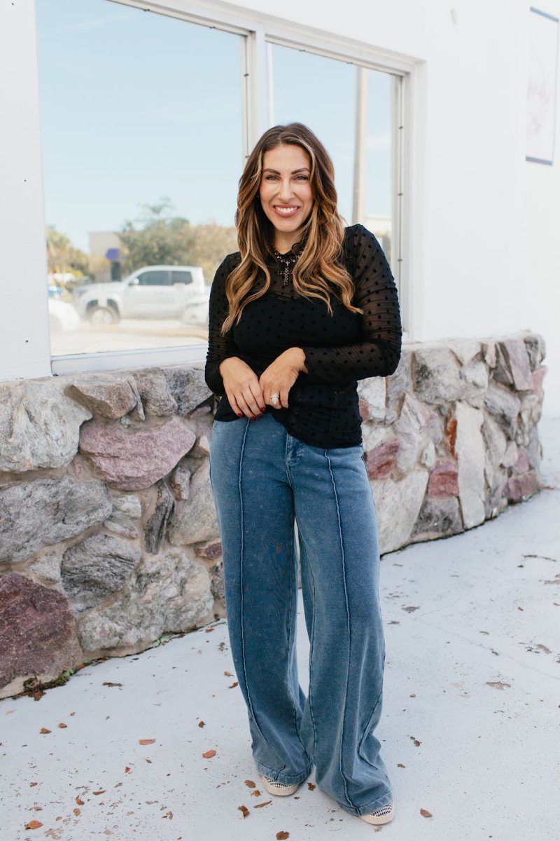 So Fetch Lux Layer Top In Polkadot - Reg & Curvy