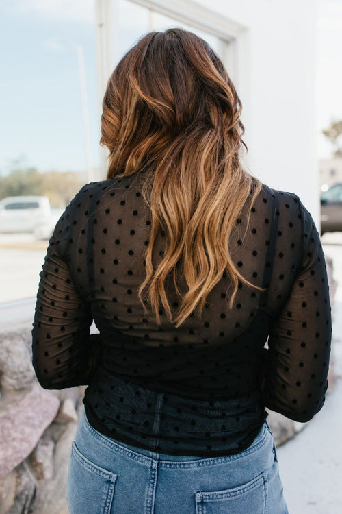 So Fetch Lux Layer Top In Polkadot - Reg & Curvy - Macoma Boutique120 Long Sleeve