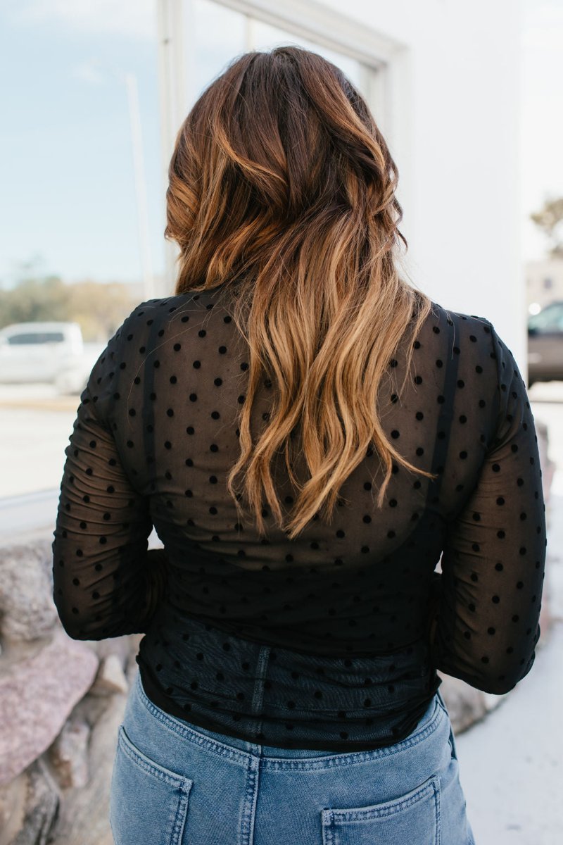 So Fetch Lux Layer Top In Polkadot - Reg & Curvy - Macoma Boutique120 Long Sleeve