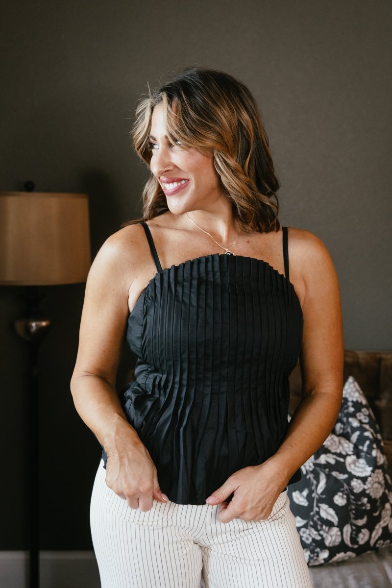 Sophisticated Spark Tank In Black - Macoma Boutique110 Tanks