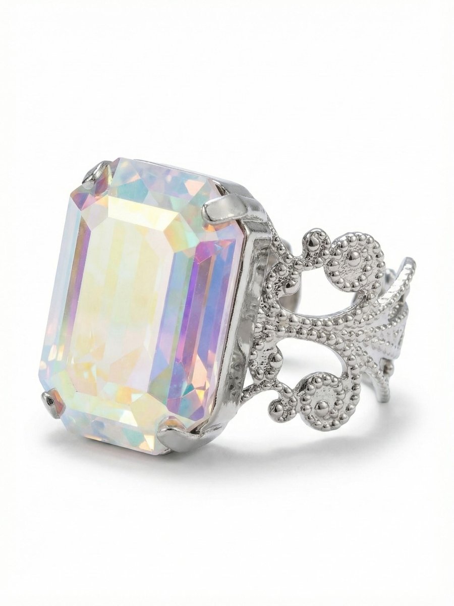 Sorrelli Crystal Aurora Borealis Brynn Cocktail Ring - Macoma Boutique310 Accessories/Jewelry