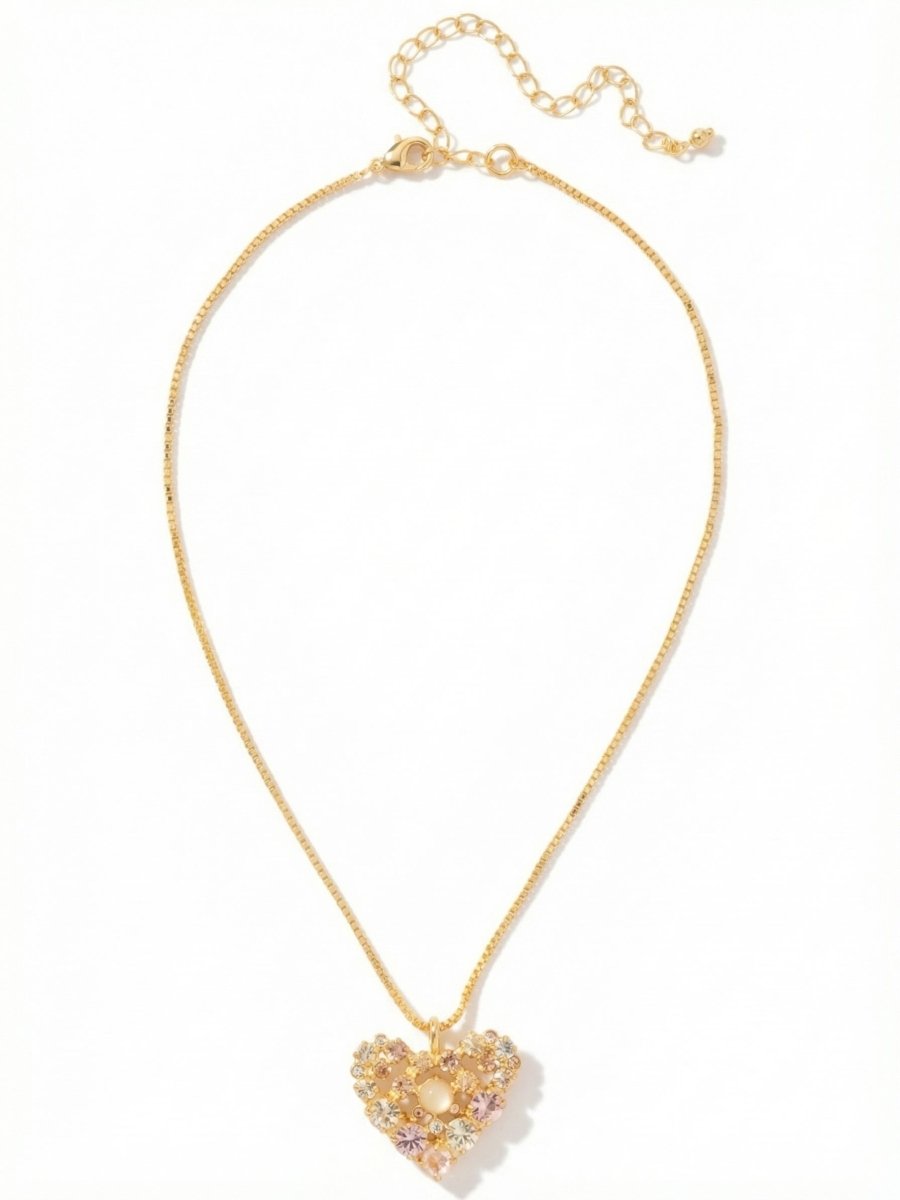 Sorrelli Golden Goddess Crystal Heart Pendant Necklace - Macoma Boutique310 Accessories/Jewelry