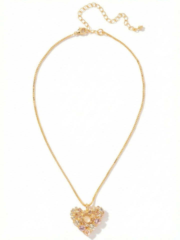 Sorrelli Golden Goddess Crystal Heart Pendant Necklace - Macoma Boutique310 Accessories/Jewelry