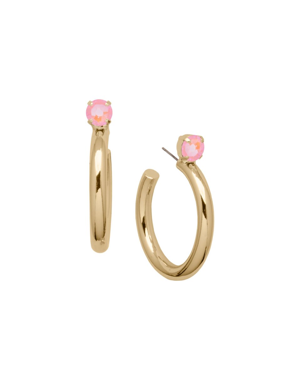 Sorrelli Light Rose Delite Keeley Studded Hoop Earrings - Macoma Boutique315 Jewelry