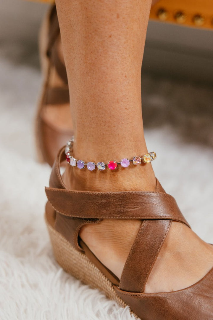 Sparkle Therapy Anklet in Gold Regular Multi Mix - Macoma Boutique315 Jewelry