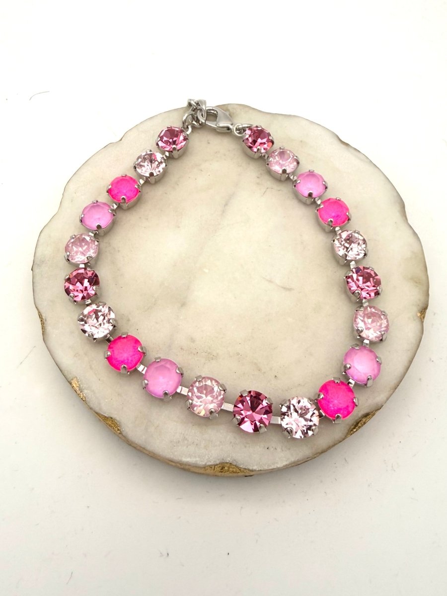Sparkle Therapy Anklet in Silver Pink Mix - Macoma Boutique315 Jewelry
