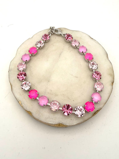 Sparkle Therapy Anklet in Silver Pink Mix - Macoma Boutique315 Jewelry