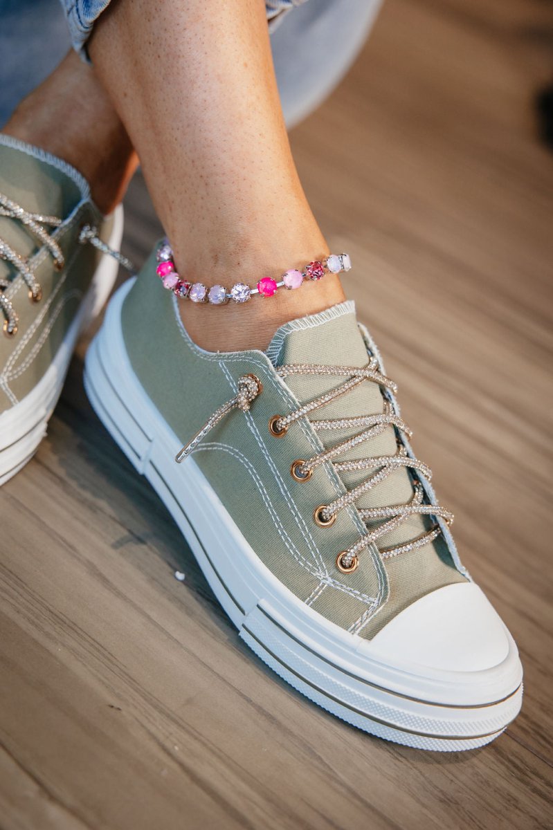 Sparkle Therapy Anklet in Silver - Macoma Boutique555 Presales