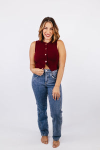 BLACK FRIDAY DEAL: Split Decision Vest in Red Wood- FINAL SALE