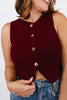 Split Decision Vest in Red Wood - FINAL SALE - Macoma Boutique110 Tanks
