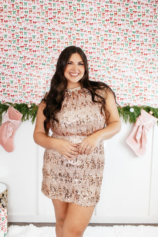 Spotlight Stealer Dress In Champagne - Macoma Boutique250 Dresses