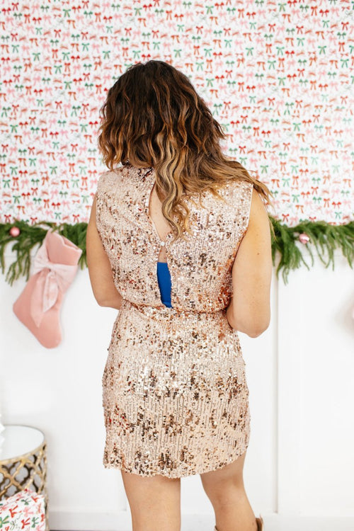 Spotlight Stealer Dress In Champagne - Macoma Boutique250 Dresses