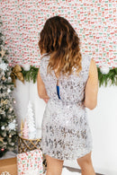 Spotlight Stealer Dress In Silver - Macoma Boutique250 Dresses