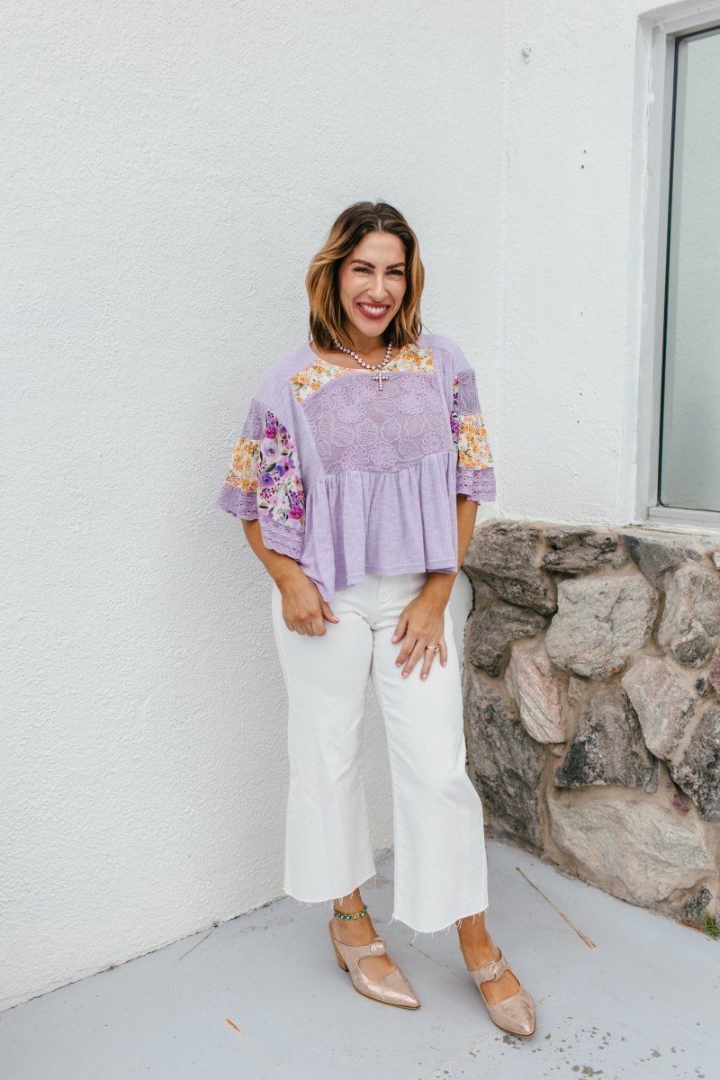 Spring Fling Top - Macoma Boutique100 Short Sleeve