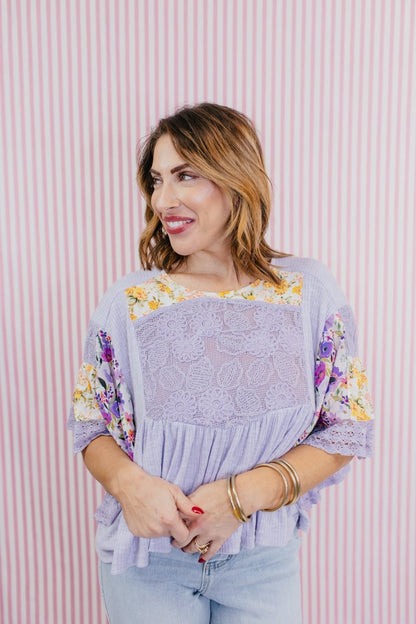 Spring Fling Top - Macoma Boutique100 Short Sleeve