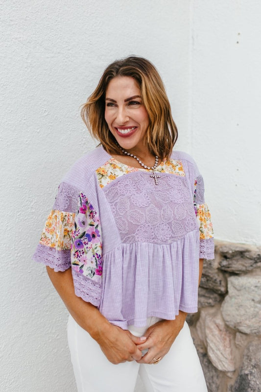 Spring Fling Top - Macoma Boutique100 Short Sleeve