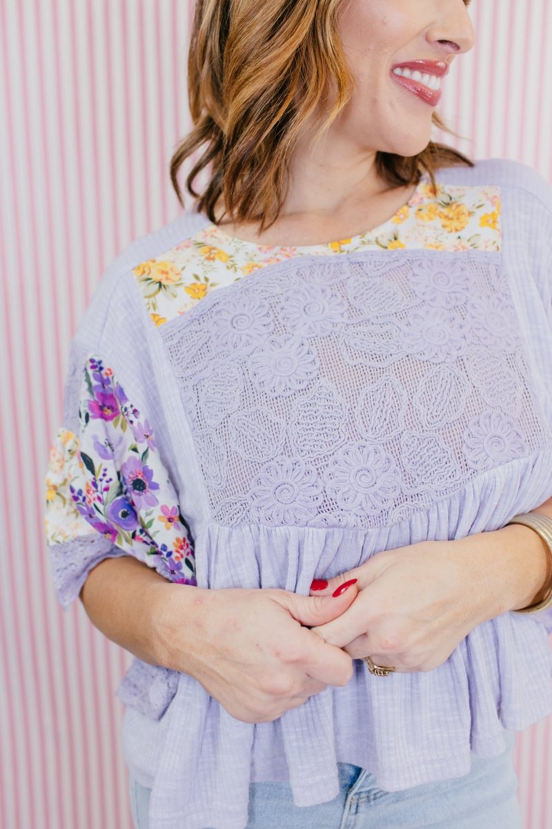 Spring Fling Top - Macoma Boutique100 Short Sleeve