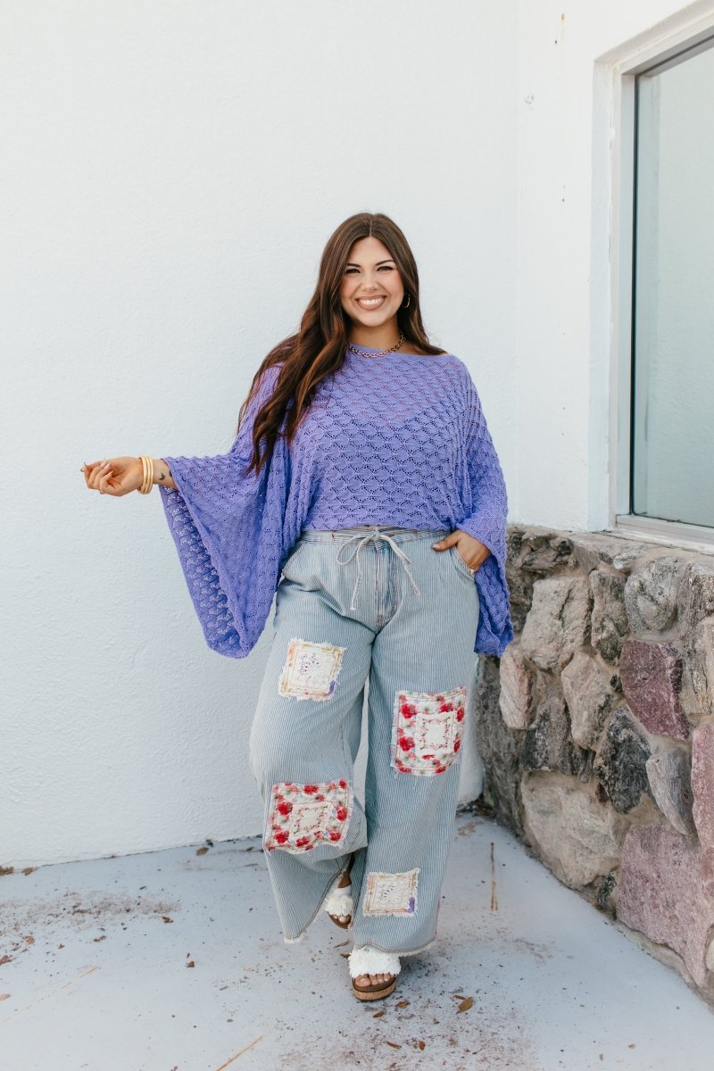 Spring Free Spirit Bell Sleeve Top In Purple - Macoma Boutique120 Long Sleeve
