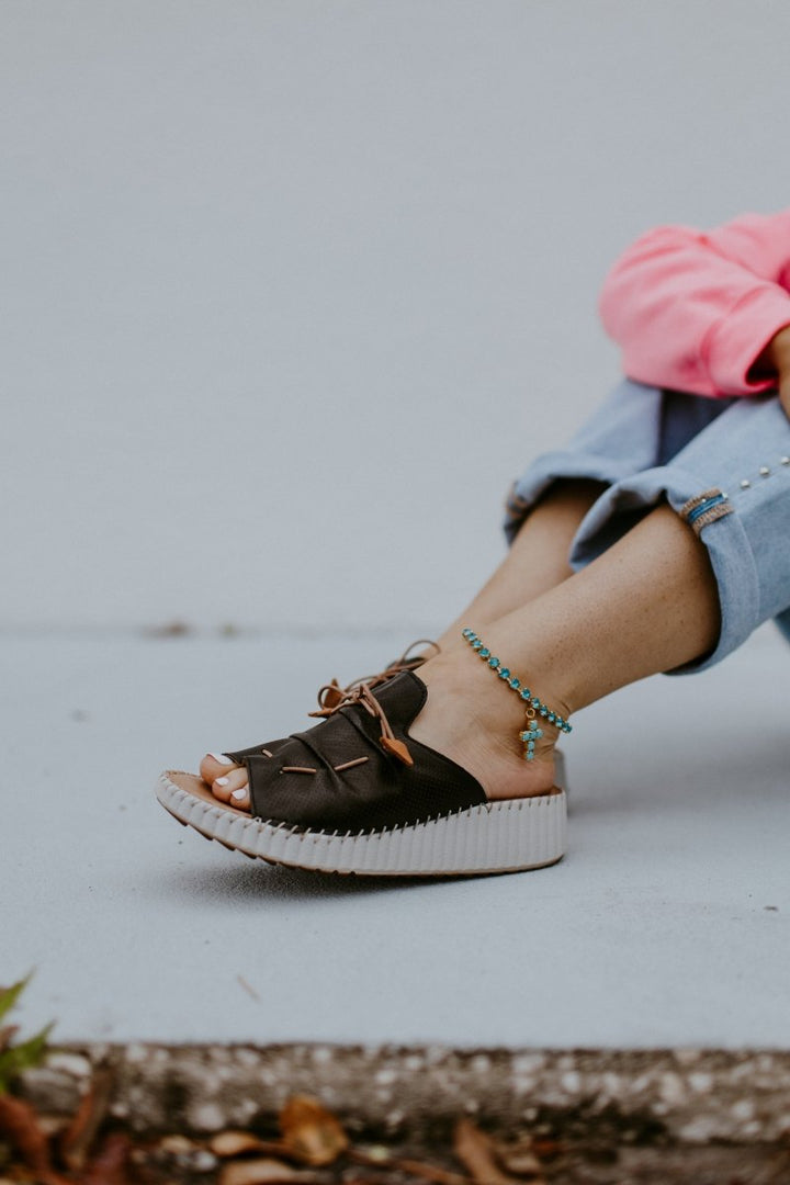 Spring Step Black Nevelle Wedge Sandals - Macoma Boutique302 Wedges & Heels