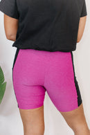 Staple Piece Biker Shorts In Fuchsia Flirt - Reg & Curvy - Macoma Boutique280 Activewear