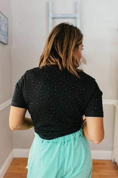 Starry Night Top - Reg & Curvy - Macoma Boutique100 Short Sleeve