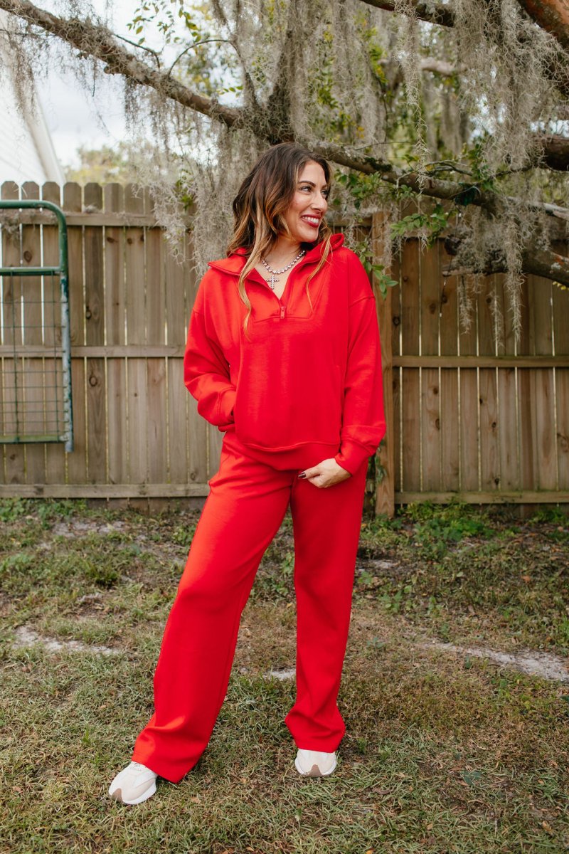Statement Comfort Half Zip Pullover - Reg & Curvy - Macoma Boutique130 Sweaters