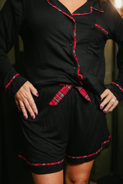 Staying In Lounge Set In Black - Reg & Curvy - Macoma Boutique290 Loungewear/Sets